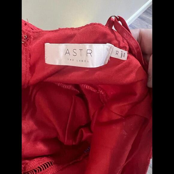 ASTR The Label Lattice Inset Lace spaghetti strap boho party event dress NWT - Picture 4 of 4